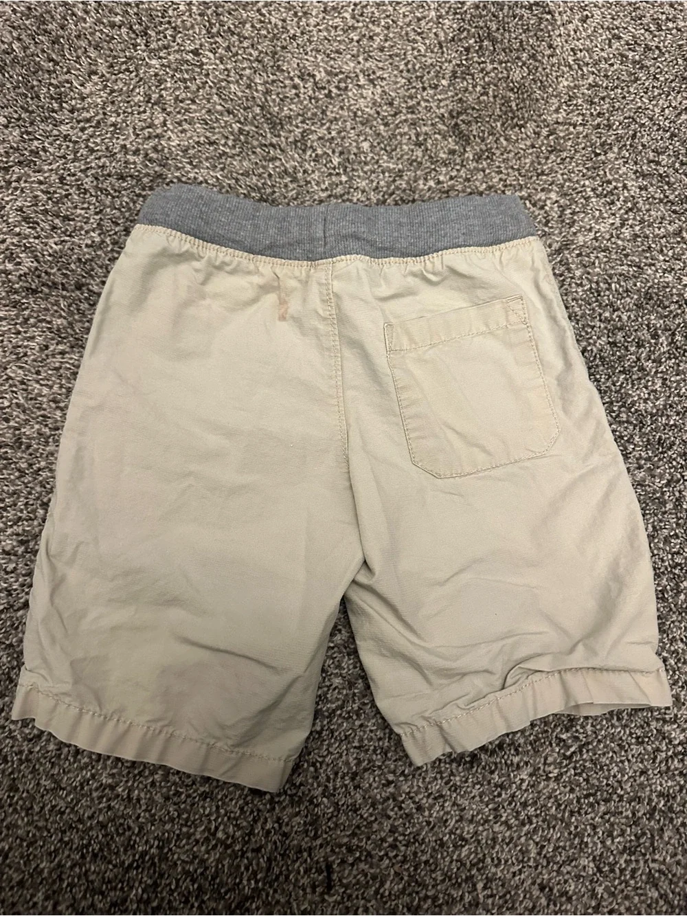 Carters  Pull-On Elastic Waist Shorts - Beige and Navy. Boys 5 - Picture 6 of 8